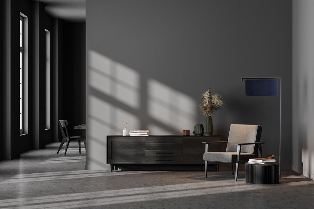 Venus VL VENUS MULTI MATT BLACK H.165CM DEPTH 65CM, TUBE 2X2CM
