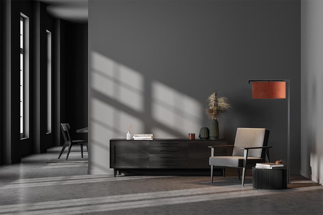 Venus VL VENUS MULTI MATT BLACK H.165CM DEPTH 65CM, TUBE 2X2CM