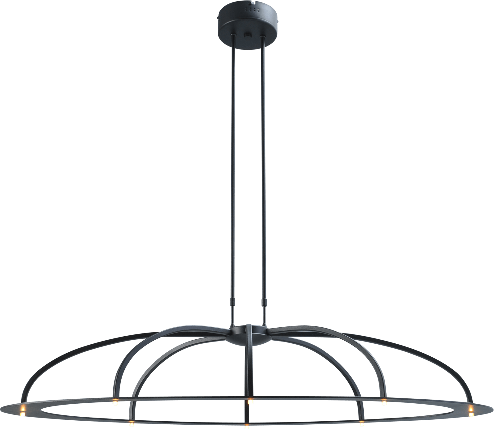 Dante HL DANTE 8-LIGHT BLACK OVAL 110CM DTW