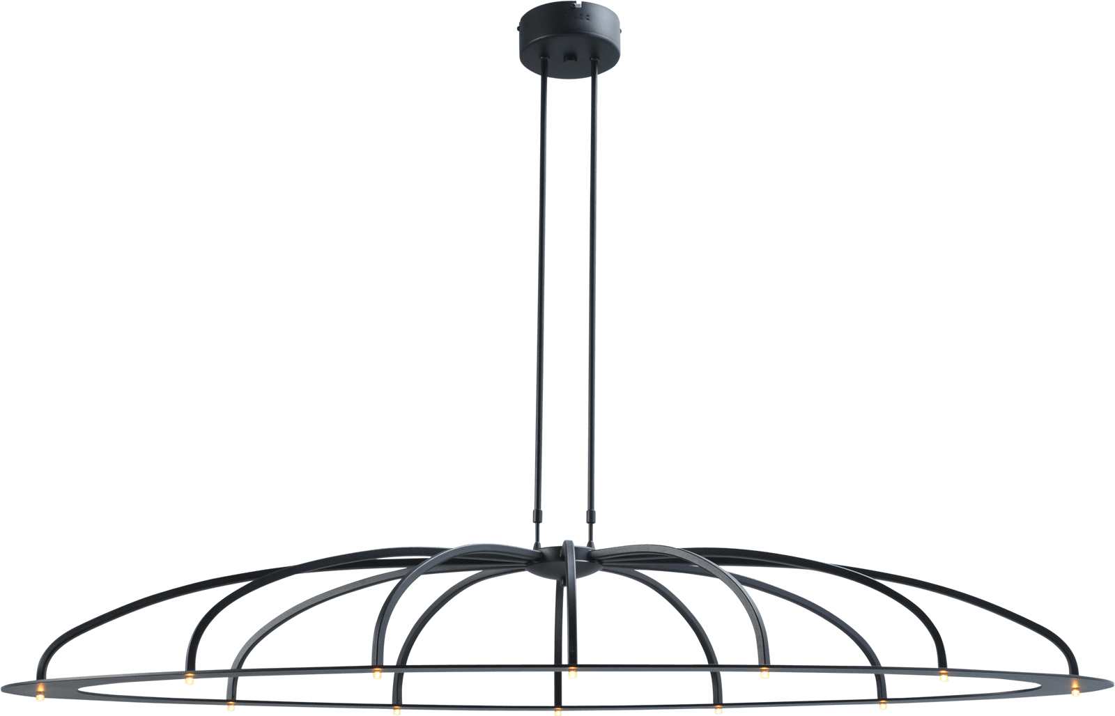 Dante HL DANTE 12-LIGHT BLACK OVAL 150CM DTW