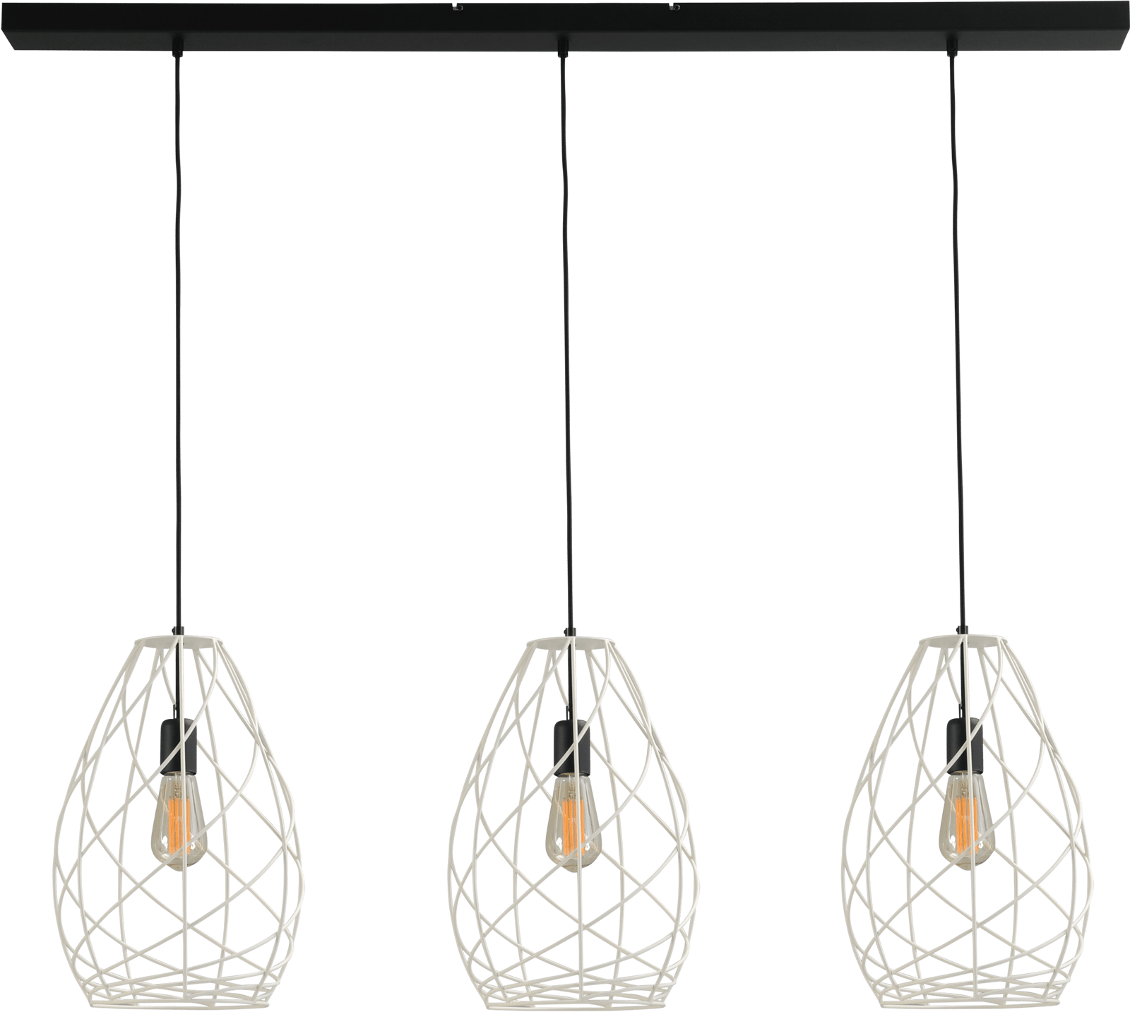 Cesto HL CESTO 3-LIGHT Ø30X41CM WHITE STRUCTURE 3X E27
