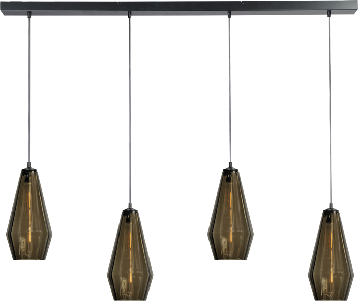 Diamond HL DIAMOND 4LTS MATT BLACK 130X8CM