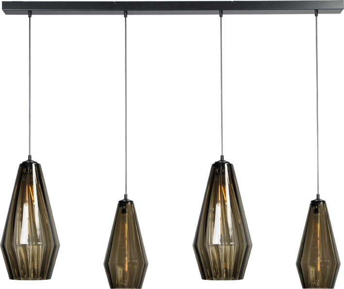 Diamond HL DIAMOND 4LTS MATT BLACK 130X8CM
