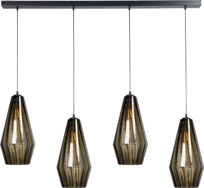 Diamond HL DIAMOND 4LTS MATT BLACK 130X8CM