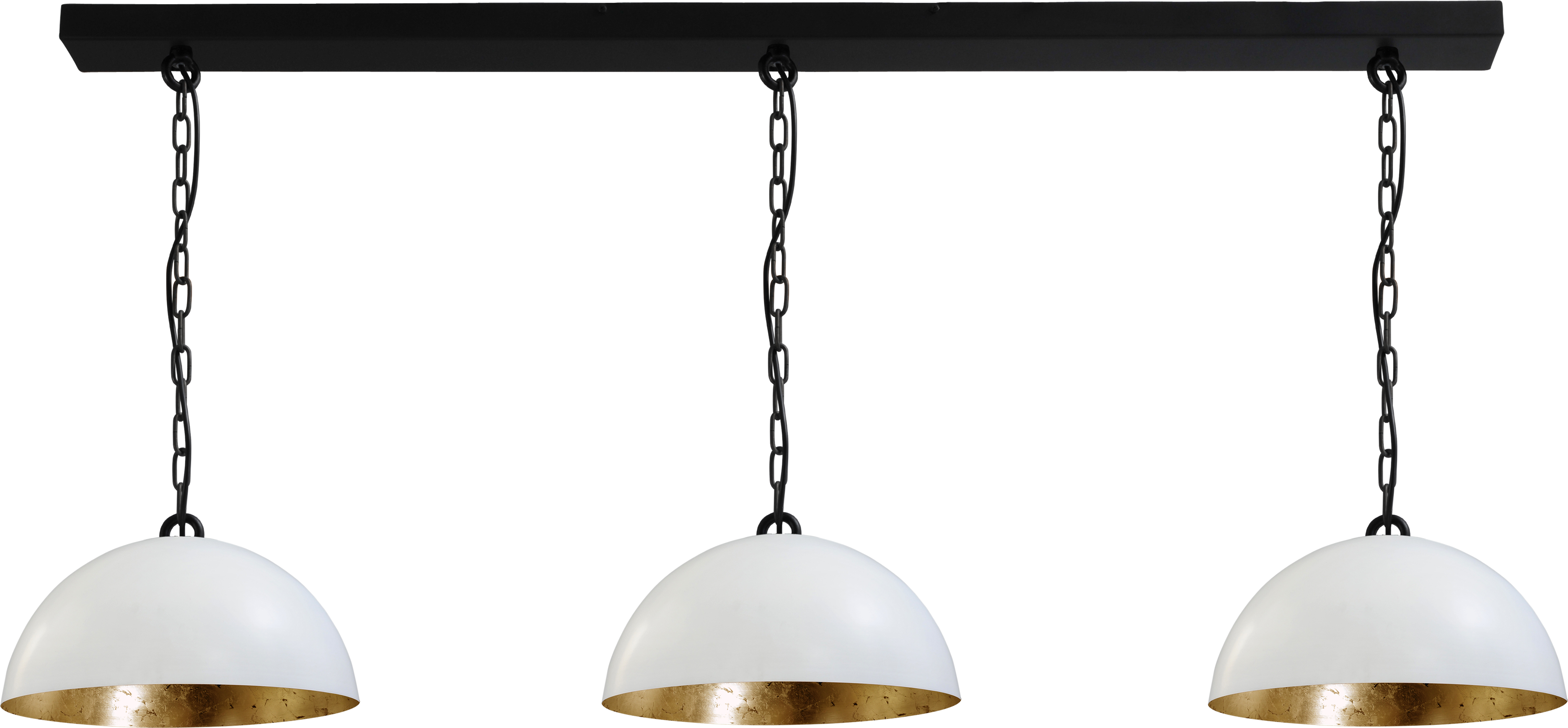 Larino HL LARINO 3LTS Ø30CM MATT WHITE/GOLDLEAF