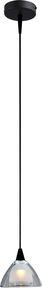 Caterina HL CATERINA 1-LIGHT, GLASS Ø12,5CM, CANOPY BLACK Ø10,8CM