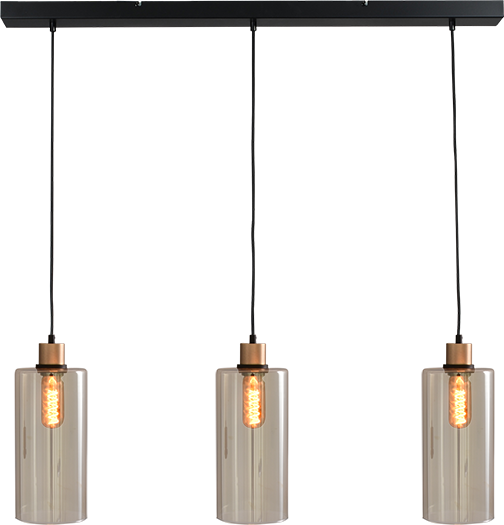 Ortona HL ORTONA 3-LIGHT MATT BLACK/MATT GOLD 100X8CM