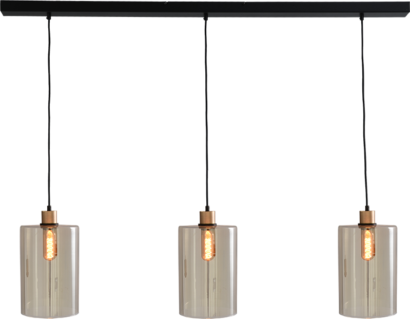 Ortona HL ORTONA 3-LIGHT MATT BLACK/MATT GOLD 130X8CM