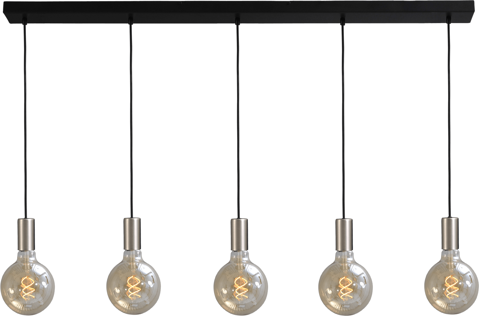 Tessi HL TESSI 5-LIGHT MATT NICKEL , BEAM BLACK 130X8CM