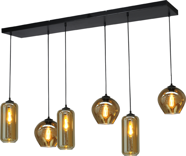Quinto HL QUINTO 6-LIGHT MATT BLACK 130X25CM