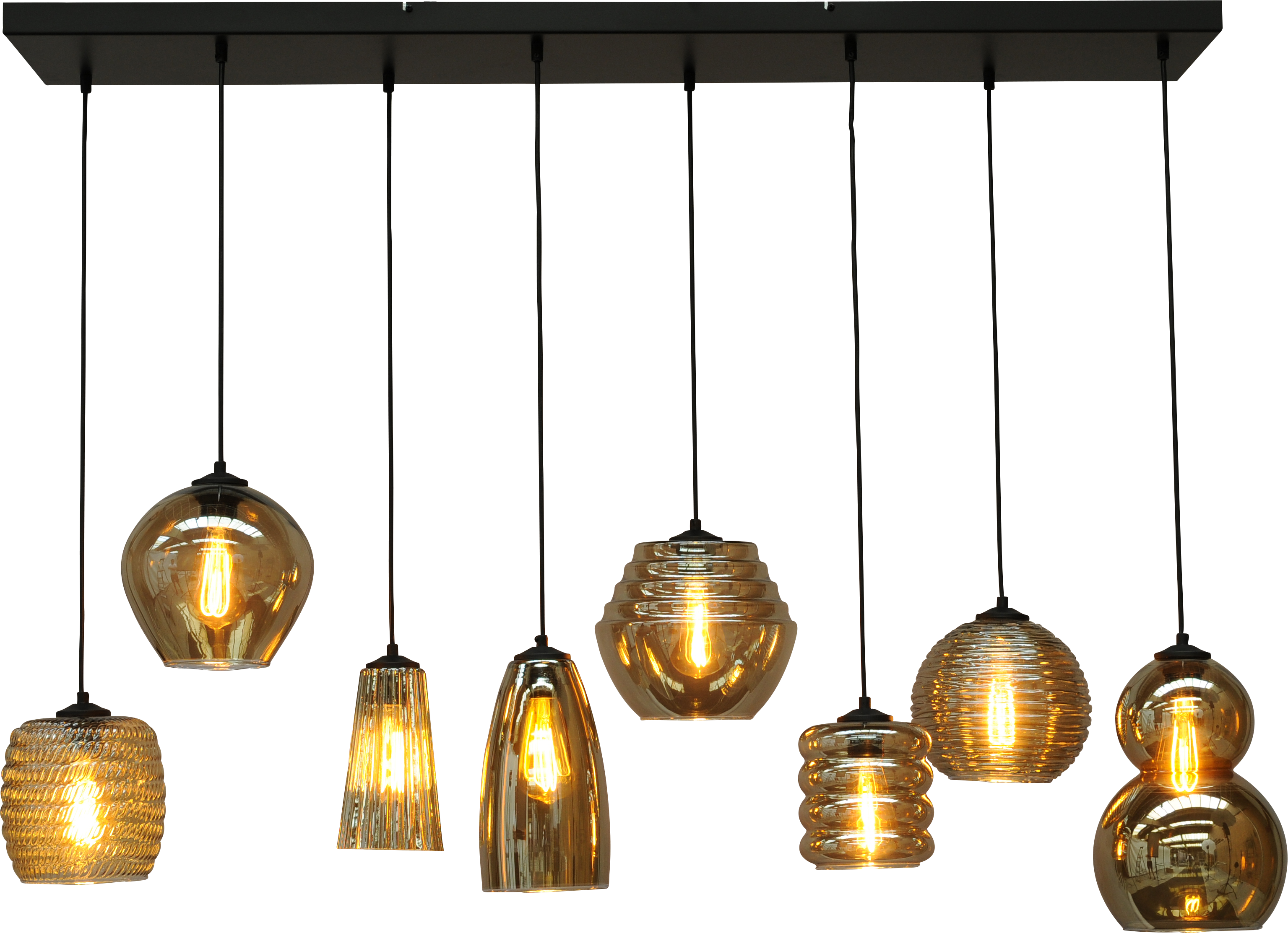 Quinto HL QUINTO 8-LIGHT MATT BLACK 130X25CM