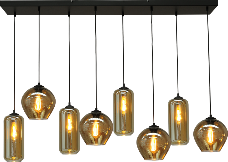 Quinto HL QUINTO 8-LIGHT MATT BLACK 130X25CM