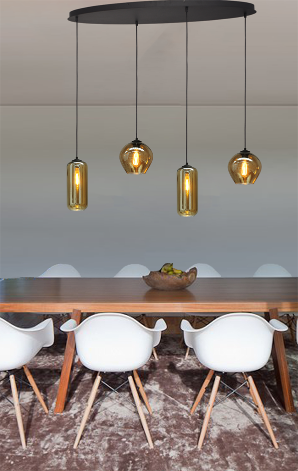 Quinto HL QUINTO 4LIGHT MATT BLACK OVAL 100X40CM