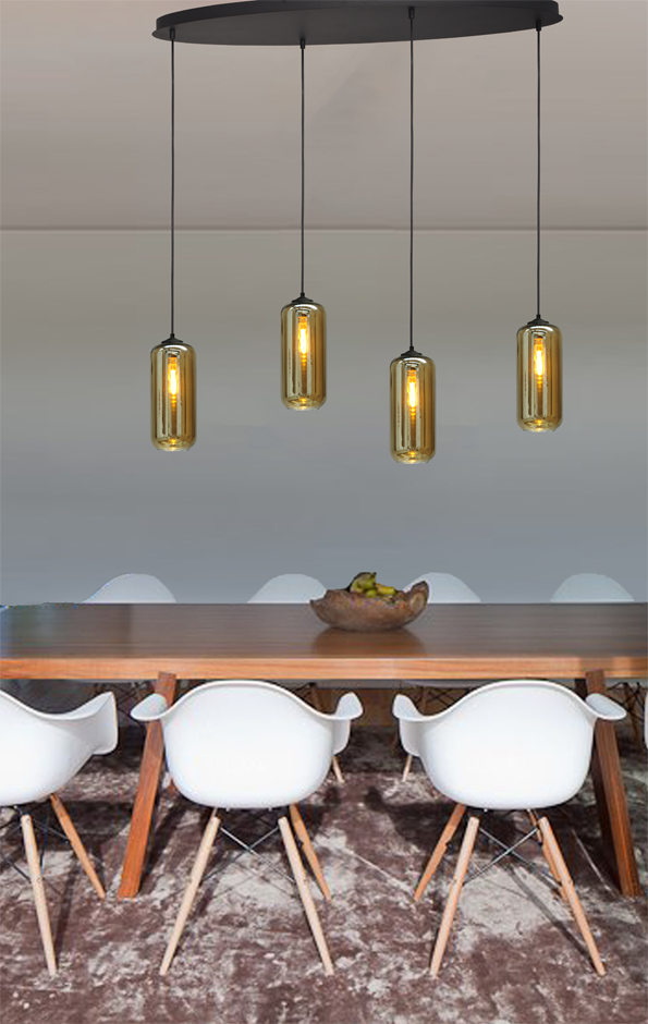 Quinto HL QUINTO 4LIGHT MATT BLACK OVAL 100X40CM