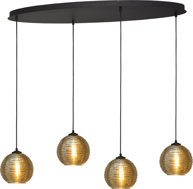 Quinto HL QUINTO 4LIGHT MATT BLACK OVAL 100X40CM