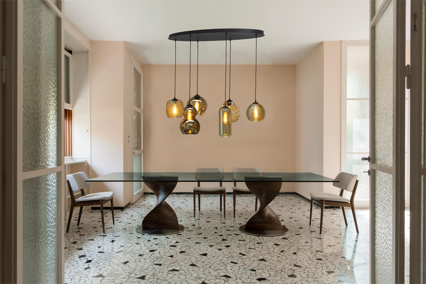 Quinto HL QUINTO 6LIGHT MATT BLACK OVAL 130X50CM