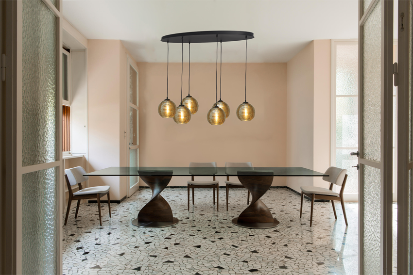 Quinto HL QUINTO 6LIGHT MATT BLACK OVAL 130X50CM