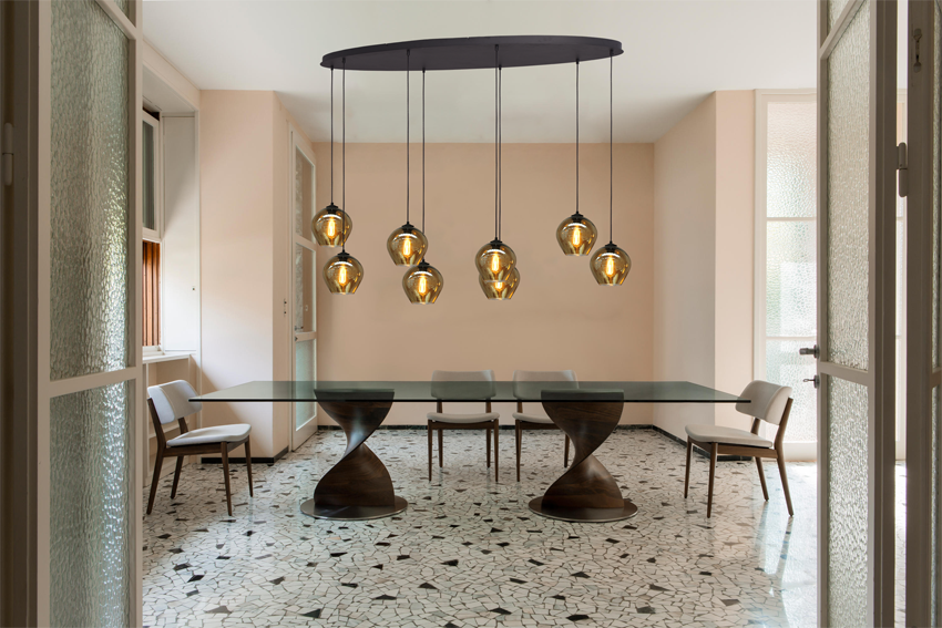 Quinto HL QUINTO 8LIGHT MATT BLACK OVAL 160X60CM