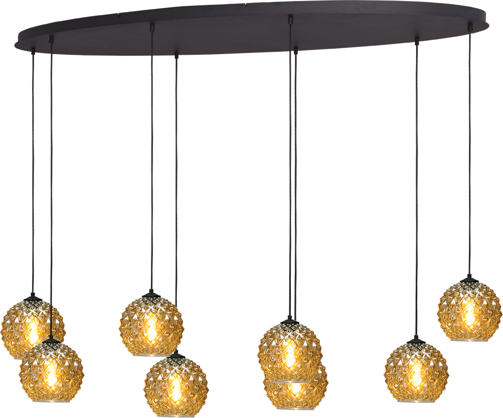 Quinto HL QUINTO 8LIGHT MATT BLACK OVAL 160X60CM