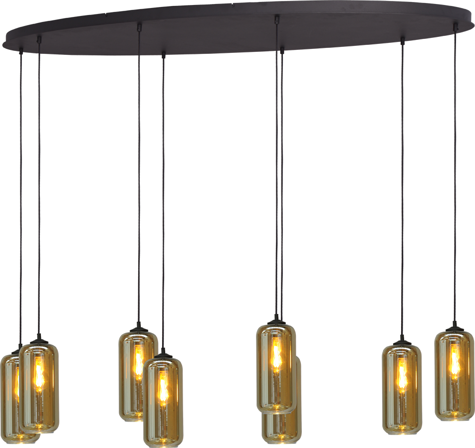 Quinto HL QUINTO 8LIGHT MATT BLACK OVAL 160X60CM