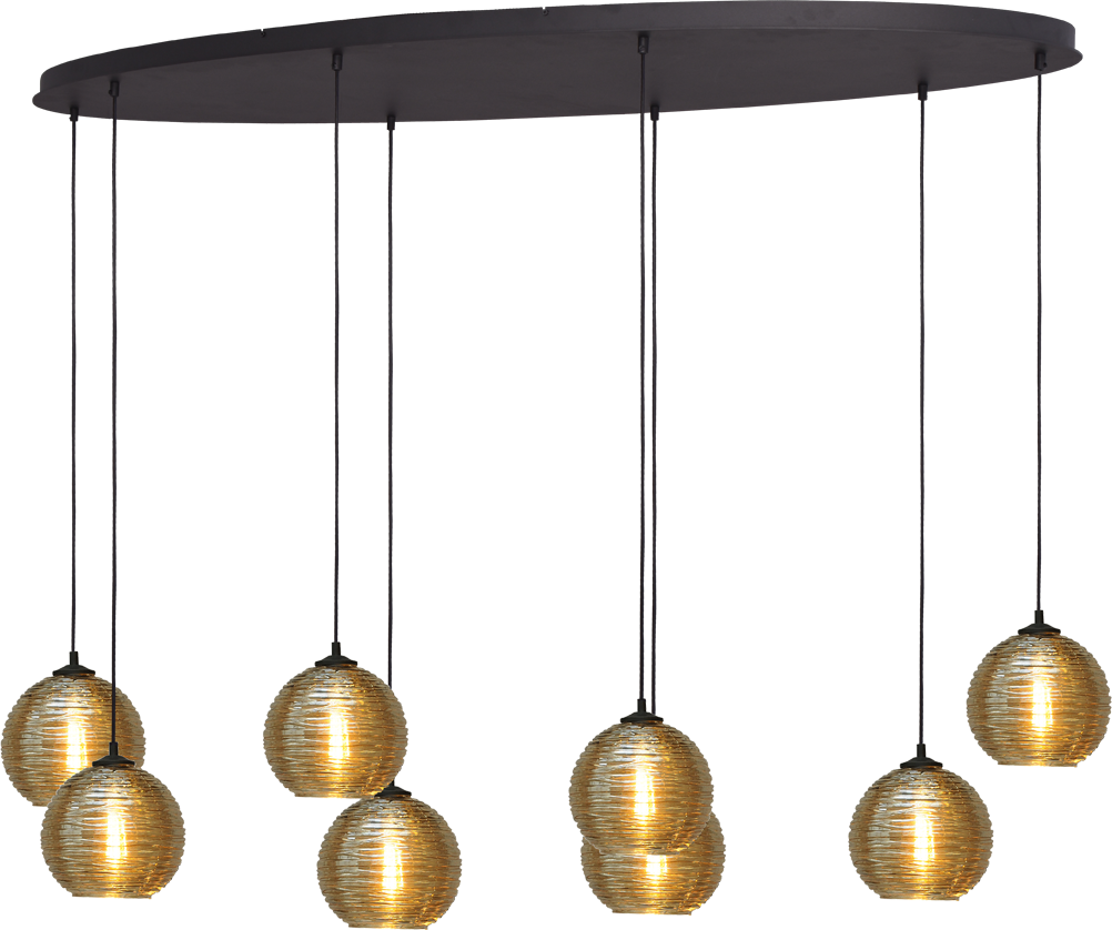 Quinto HL QUINTO 8LIGHT MATT BLACK OVAL 160X60CM