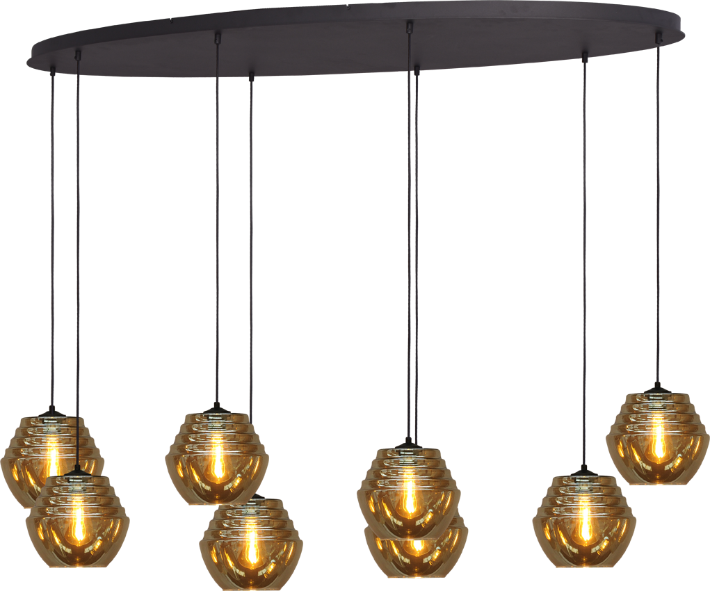 Quinto HL QUINTO 8LIGHT MATT BLACK OVAL 160X60CM