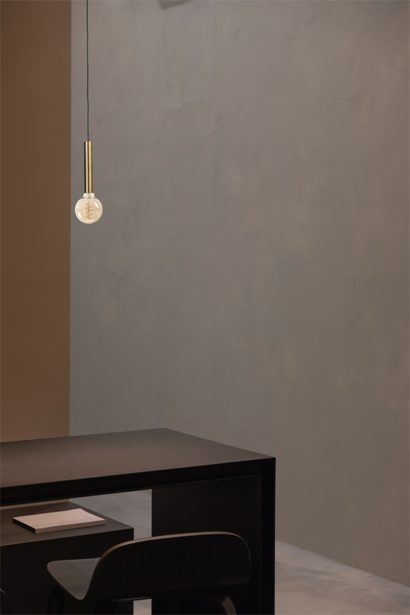 Tomasso HL TOMASSO 1-LIGHT ANTIQUE BRASS, CANOPY BLACK Ø10,8CM