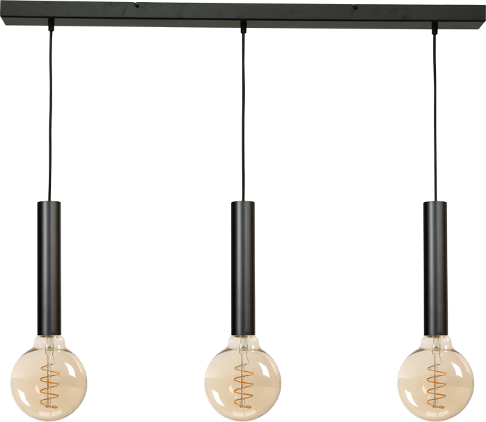 Tomasso HL TOMASSO 3-LIGHT BLACK BEAM BLACK 100X8CM