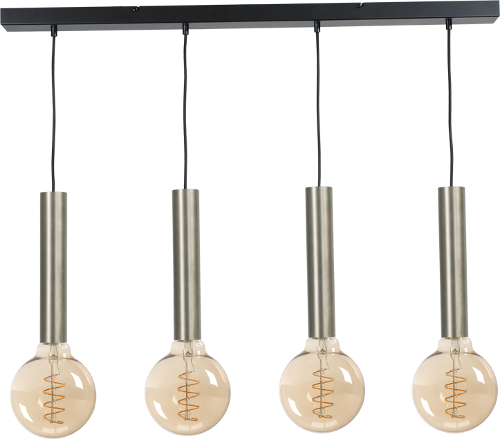 Tomasso HL TOMASSO 4-LIGHT MATT NICKEL BEAM BLACK 100X8CM