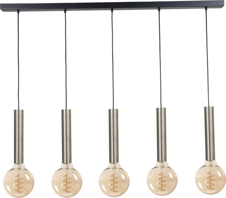 Tomasso HL TOMASSO 5-LIGHT MATT NICKEL BEAM BLACK 130X8CM