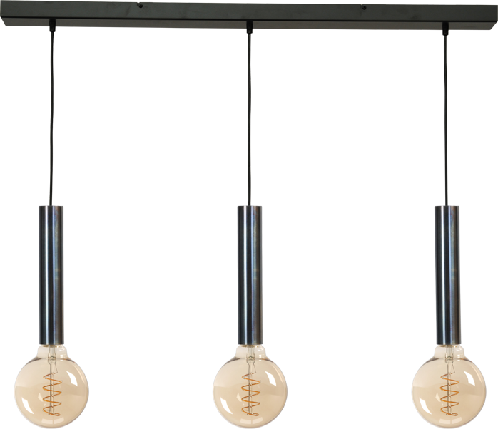 Tomasso HL TOMASSO 3-LIGHT DAPPLED OIL BEAM BLACK 100X8CM