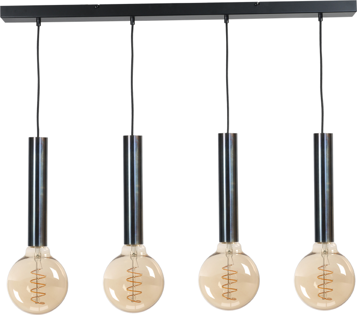 Tomasso HL TOMASSO 4-LIGHT DAPPLED OIL BEAM BLACK 100X8CM