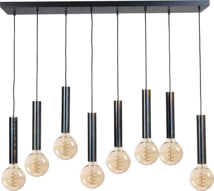 Tomasso HL TOMASSO 8-LIGHT DAPPLED OIL BEAM BLACK 130X25CM