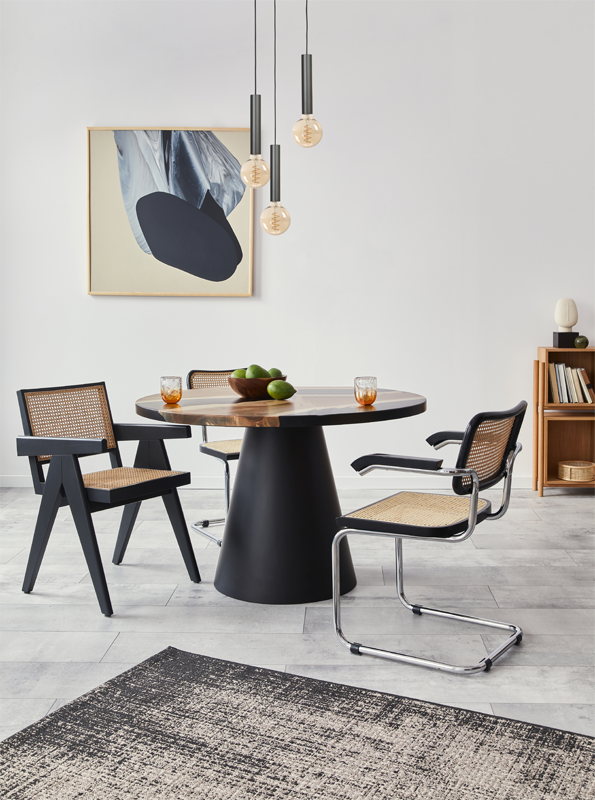 Tomasso HL TOMASSO 3-LIGHT BLACK, BASE BLACK Ø35CM