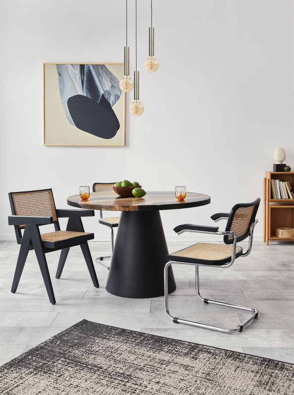 Tomasso HL TOMASSO 3-LIGHT MATT NICKEL, BASE BLACK Ø35CM