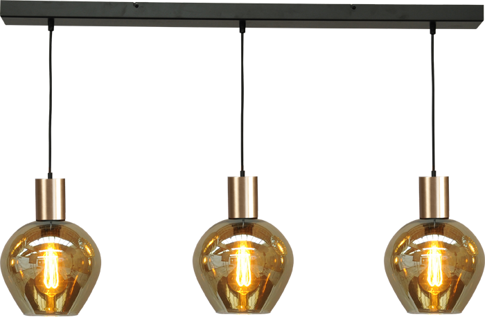 Bounty HL BOUNTY 3-LIGHT MATT BLACK/MATT GOLD 100X8CM