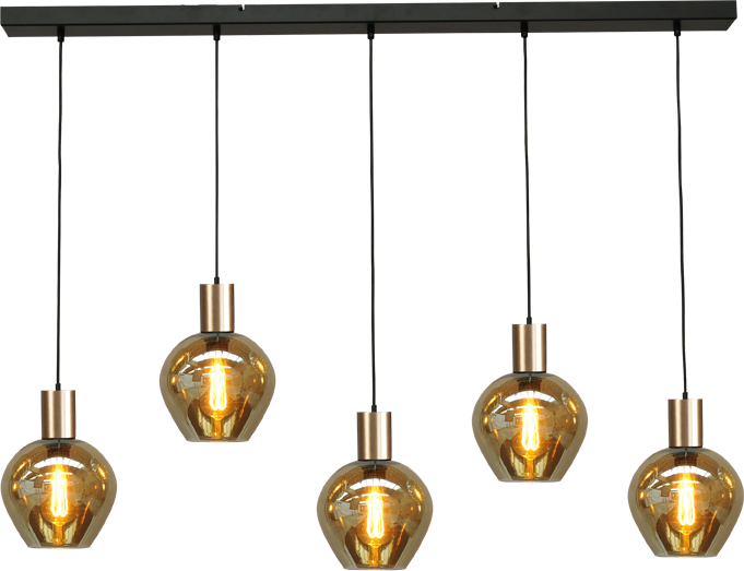 Bounty HL BOUNTY 5-LIGHT MATT BLACK/MATT GOLD 130X8CM