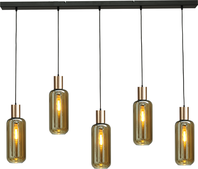 Bounty HL BOUNTY 5-LIGHT MATT BLACK/MATT GOLD 130X8CM