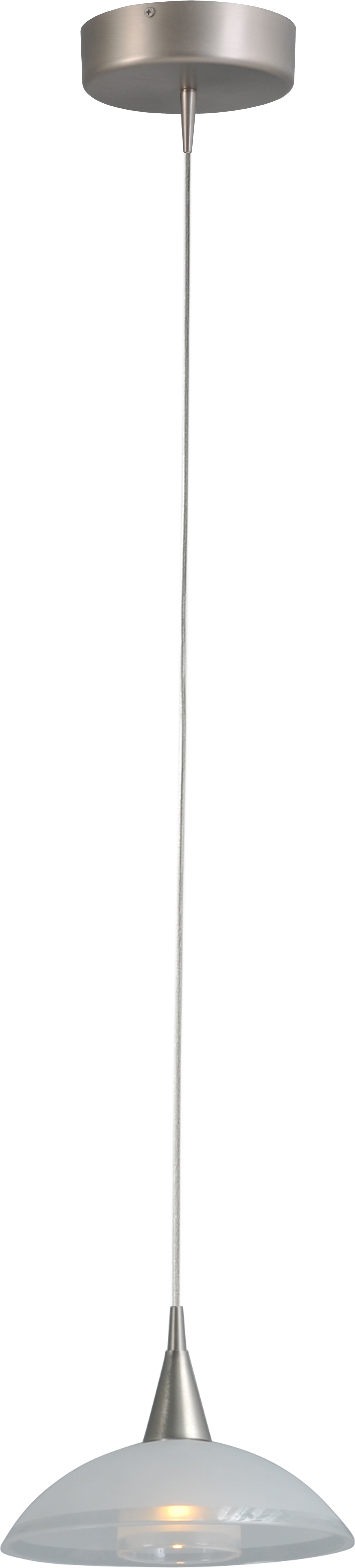 Melani HL MELANI 1-LIGHT MATT NICKEL, GLASS Ø18CM, CANOPY MATT NICKEL Ø10,8CM