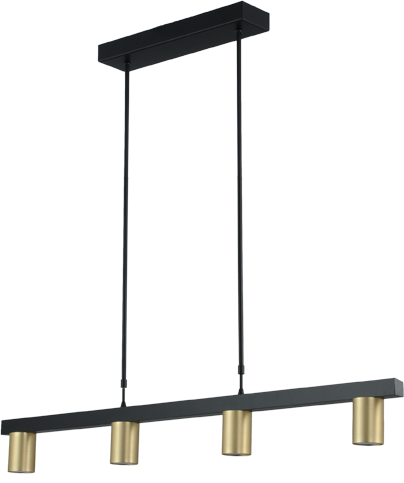 Bounce HL BOUNCE 4-LIGHT BLACK/MATT GOLD WIDTH 100CM