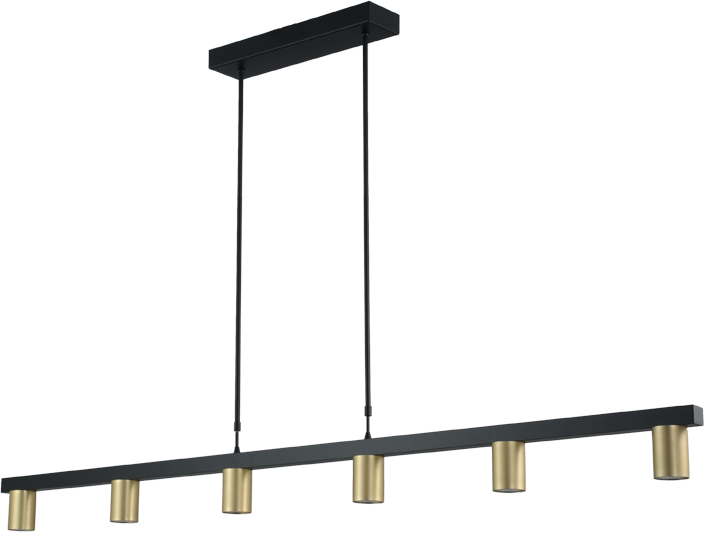 Bounce HL BOUNCE 6-LIGHT BLACK/MATT GOLD WIDTH 160CM