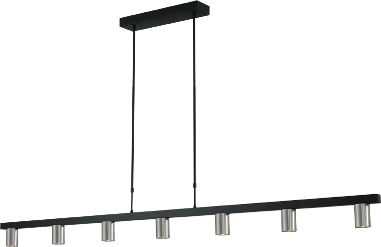 Bounce HL BOUNCE 7-LIGHT BLACK/MATT NICKEL WIDTH 180CM