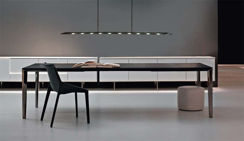 Vigo HL VIGO BLACK WIDTH 170CM GLASS BLACK