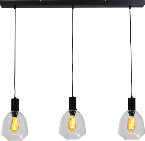 Porto HL PORTO 3LTS MATT BLACK/MATT BLACK BEAM 100X8CM