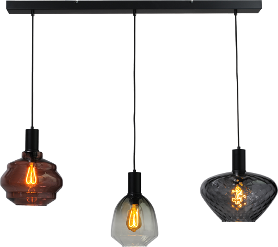 Porto HL PORTO 3LTS MATT BLACK/MATT BLACK BEAM 100X8CM