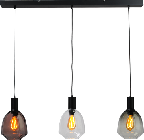 Porto HL PORTO 3LTS MATT BLACK/MATT BLACK BEAM 100X8CM