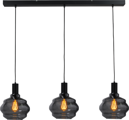 Porto HL PORTO 3LTS MATT BLACK/MATT BLACK BEAM 100X8CM