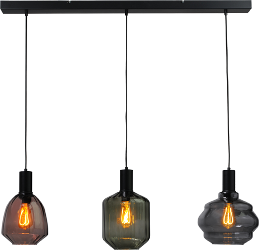 Porto HL PORTO 3LTS MATT BLACK/MATT BLACK BEAM 100X8CM