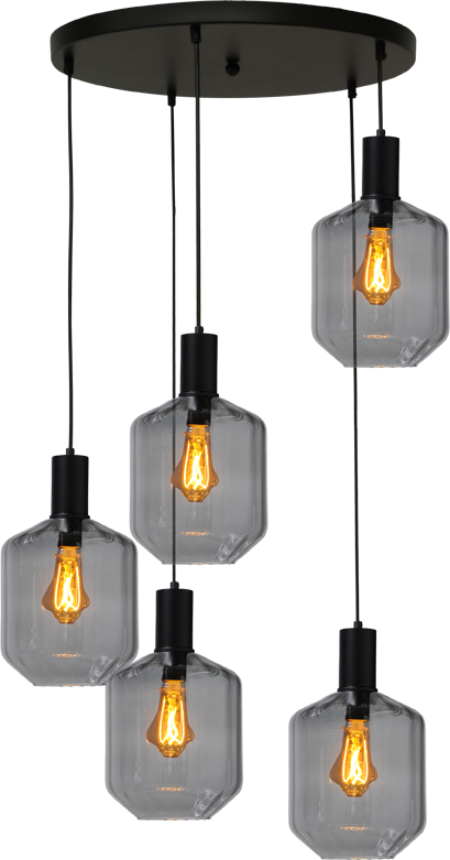 Porto HL PORTO 5LTS MATT BLACK/MATT BLACK, BASE Ø50CM
