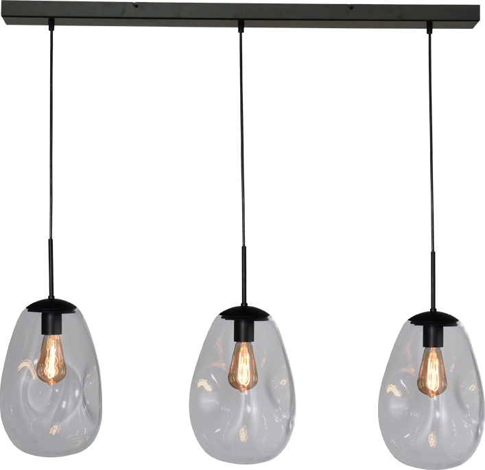Lava HL LAVA 3-LIGHT MATT BLACK BEAM 100X8CM